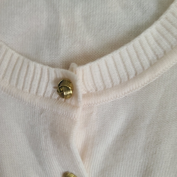 Talbots Petites Merino woll cream Carigan size S - Picture 6 of 9